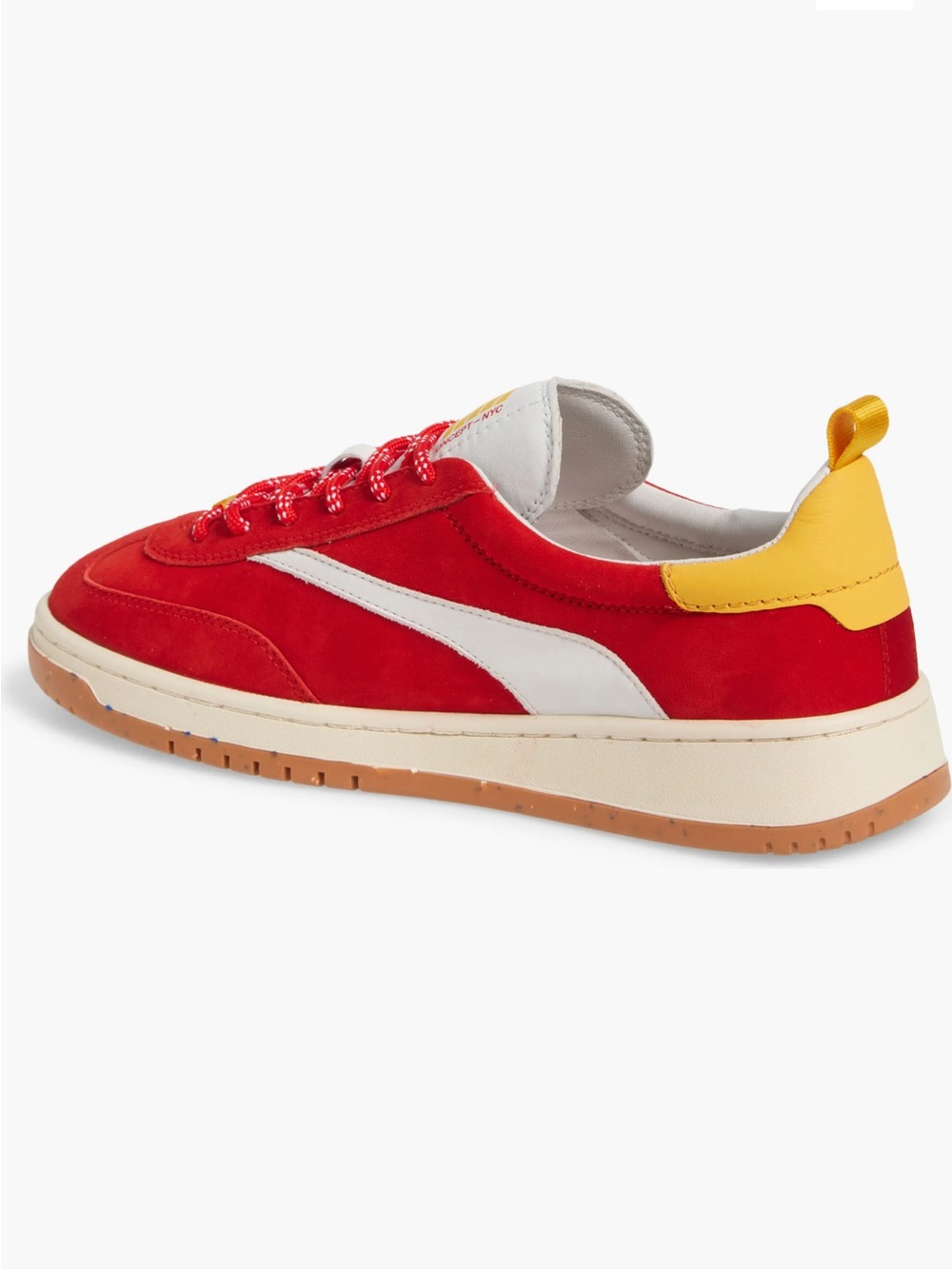 Oncept Red & White Low-Top Sneakers with Yellow Accent - Picture 2 of 4